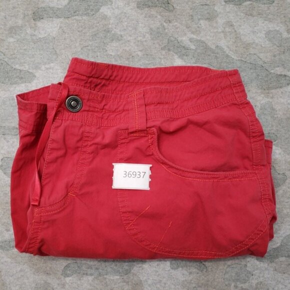 KuhI Shorts Womens 10 Red Drawstring Pockets Outdoors Travel Hiking - Picture 11 of 11
